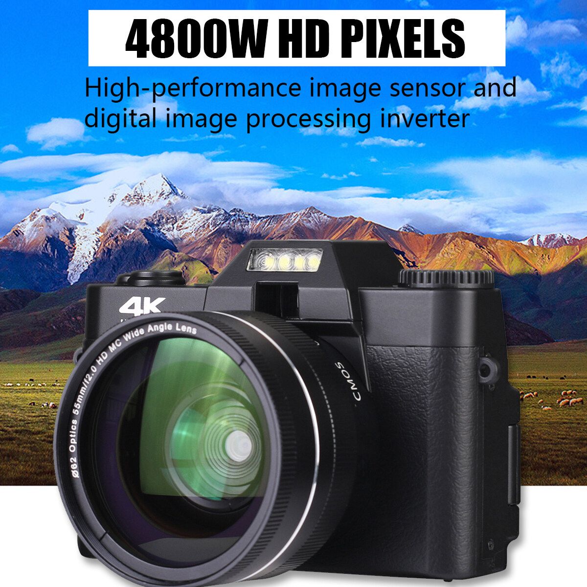 4K Ultra HD Camcorder Video Wifi Camera Vlogging Indoor Outdoor Night Vision Camcorder