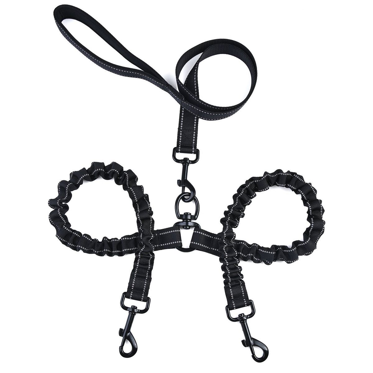 One Tow Two Leash 2 Dog Rope Elastic Cushion Dog Leash Dog