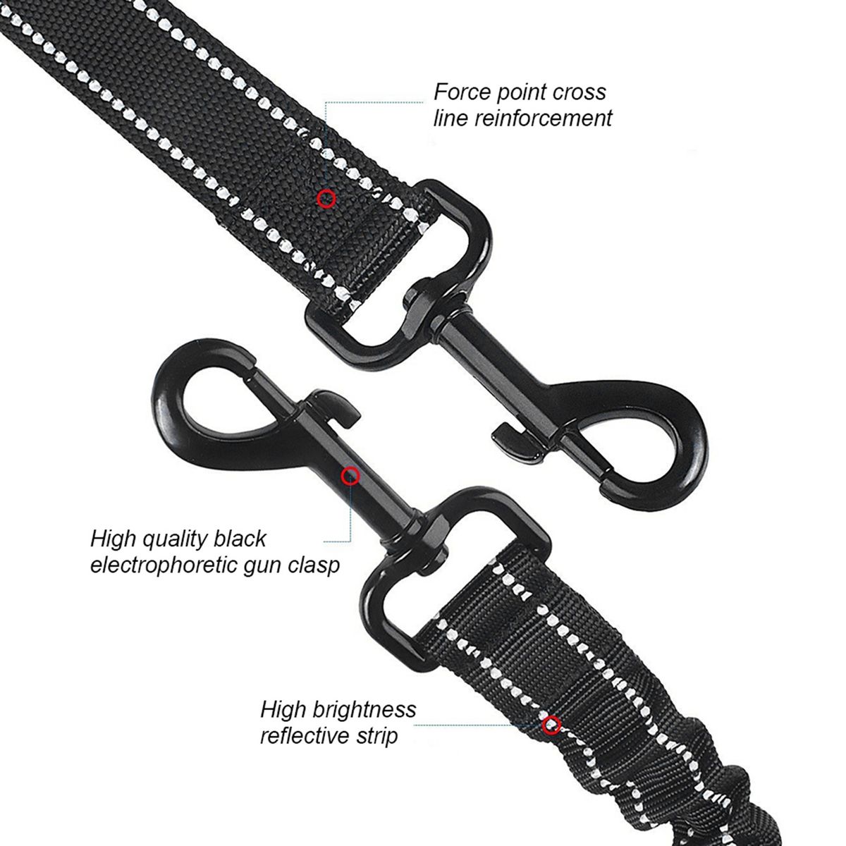 One Tow Two Leash 2 Dog Rope Elastic Cushion Dog Leash Dog