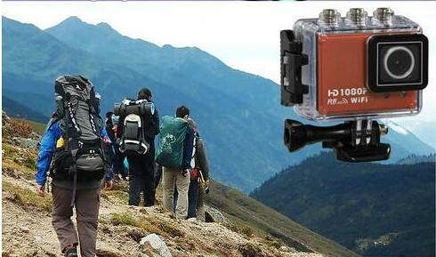 Hits(TM) S20 HD Sport Kamera Wifi Steuerung Unterwasser Camcorder Kamera 1080P Orange