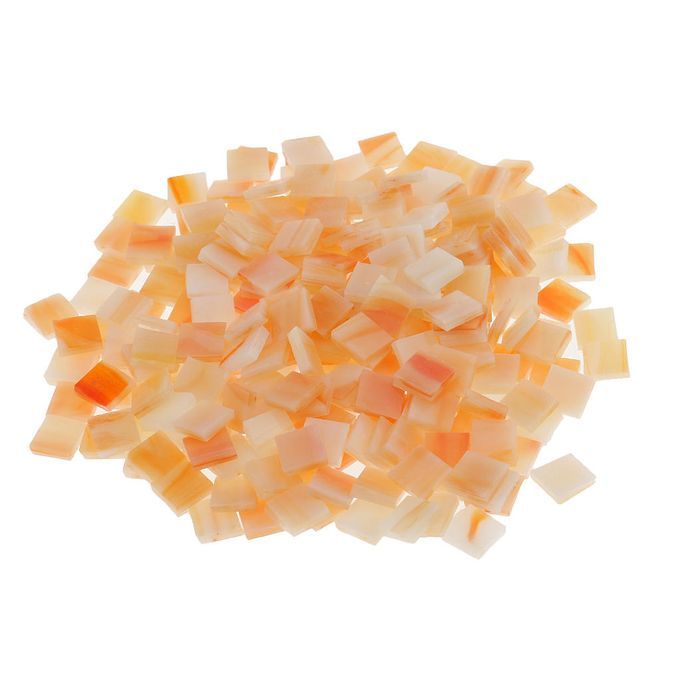 250pcs Square Glass Mosaic Tiles Vitus Tessara For Art Light Brown