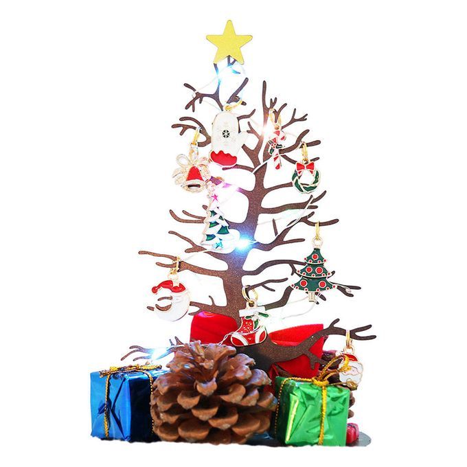 Christmas Tree Statue Metal Crafts Collecitble Figurine Sculpture Art