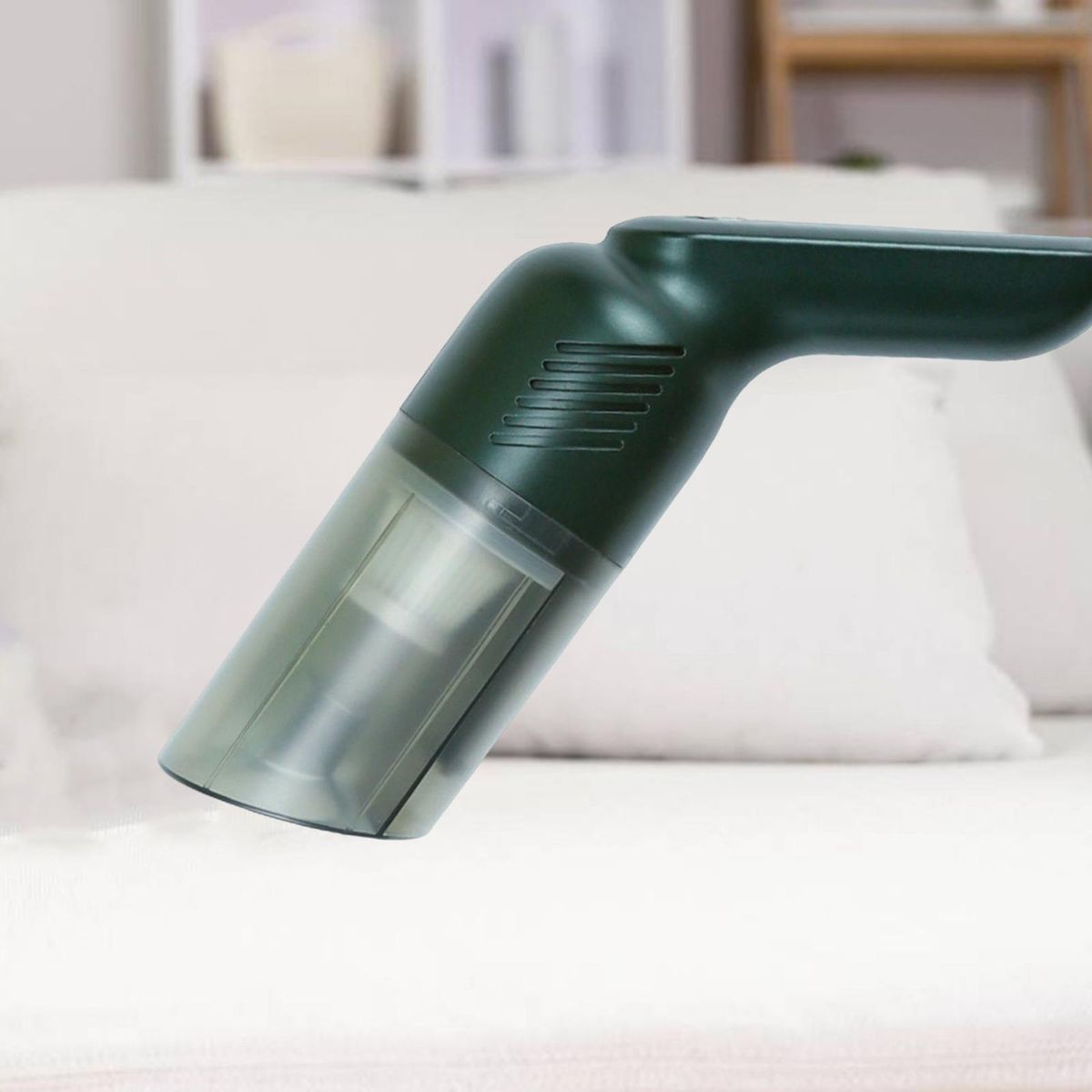 Handheld Vacuum Cleaner Portable Strong Suction Cordless Car Green