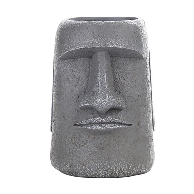 1PC Easter Island Statue Antique Roman Portrait For Desktop Gray H