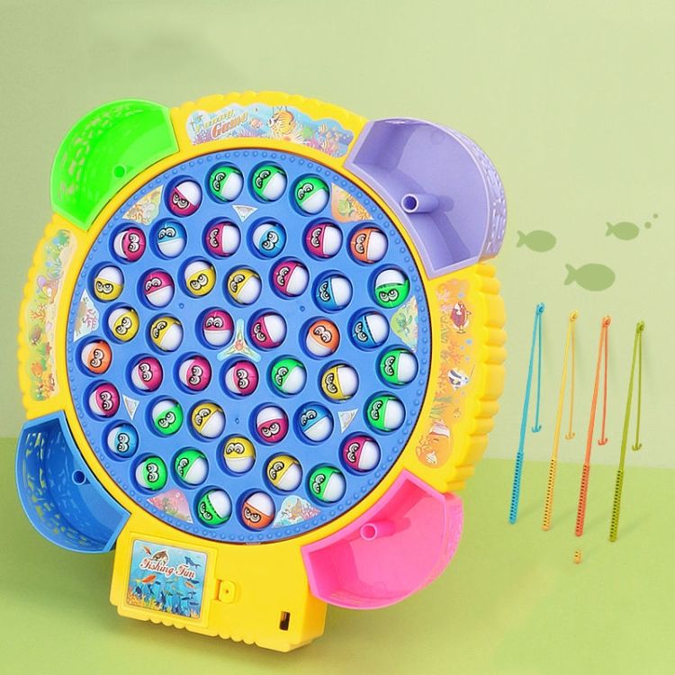 Fishing Toy , Colour: Hook Battery Style+45 Fish 4 Rods