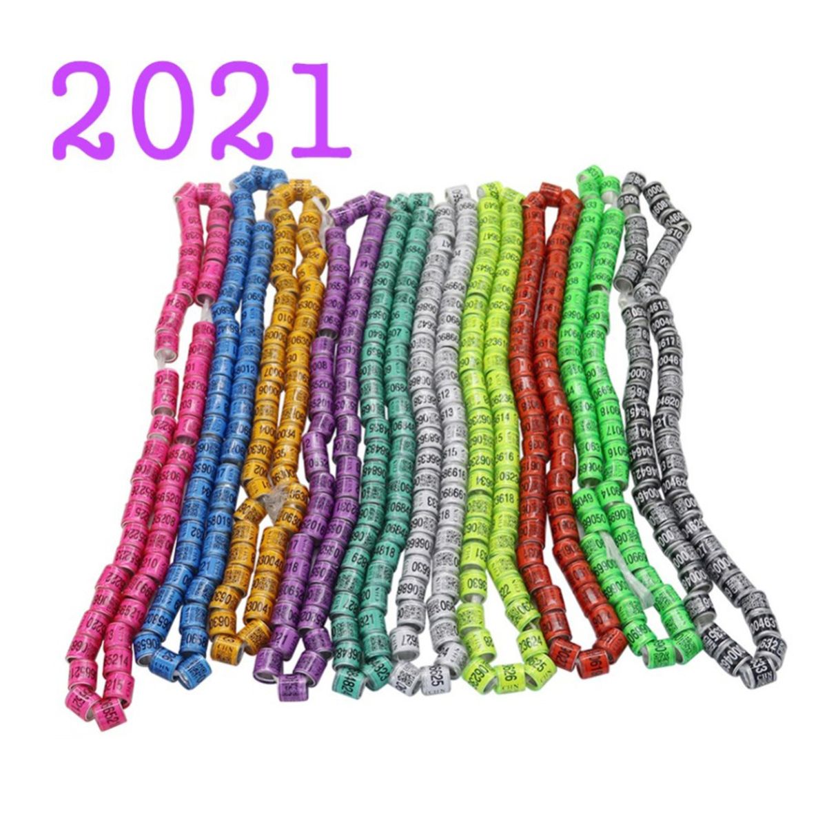 100pcs Identify Dove Rings Leg Rings Pigeon Mixed Color