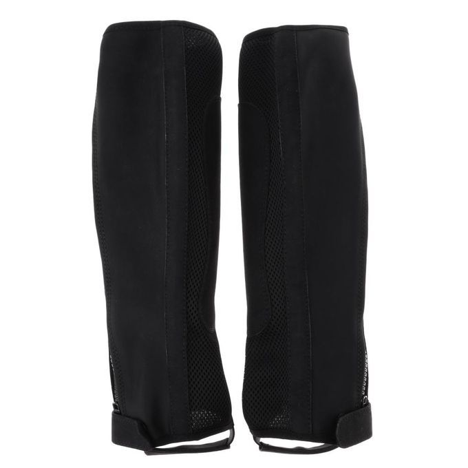 Black Horse Riding Half Chaps Gaiters For Men Women Kids Sports XXS