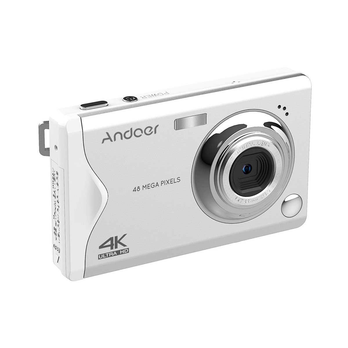 Andoer 3.0-inch TFT Portable Digital Camera 48MP 4K Ultra HD 16X Zoom Auto Focus Self-Timer Face Detection Anti-shaking with 2pcs Batteries Hand Strap Great Gift for Childeren
