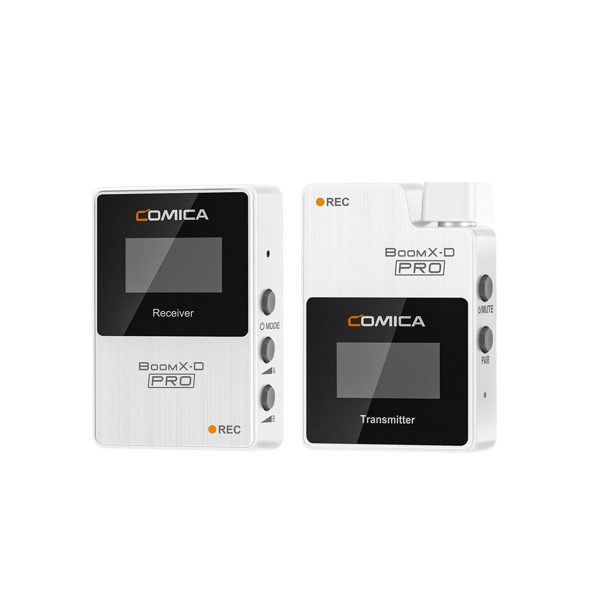 COMICA BoomX-D PRO D1 One-Trigger-One 2.4G Dual-Channel Wireless Microphone System Built-in 8G Memory Card Digital & Analog Output Modes 100M Effective Range  for DSLR Mirrorless Cameras Smartphones Computers