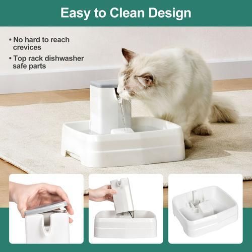 3.1L Smart Pet Drinking Fountain Large Capacity Waterfall Water Dispenser Automatic Cycle Cats Dogs Filtered Water Fountain