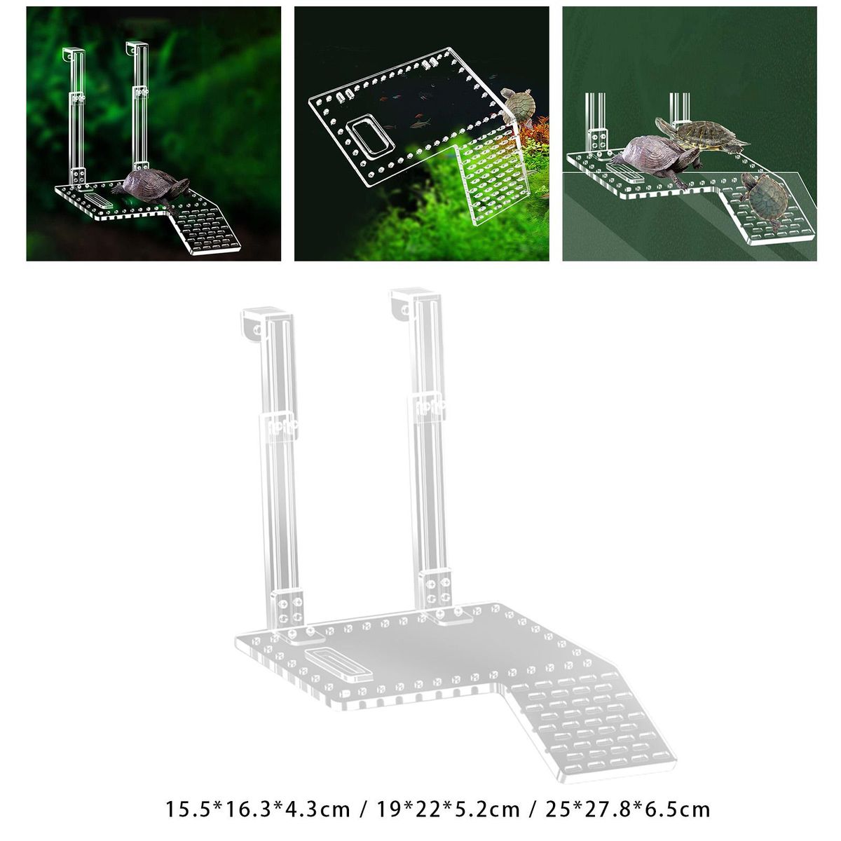 Tortoise Ramp Clear Aquarium Accessories Turtle Basking