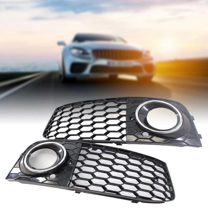 2x Fog Light Grille Grill Cover For Audi A4 B8 RS4 8KD807682 Black A