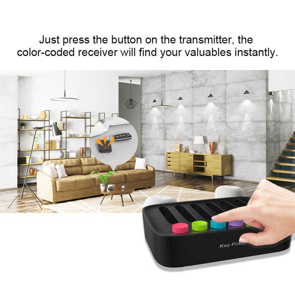 Wireless Key Finder Remote Finder Pet Tracker With 100ft
