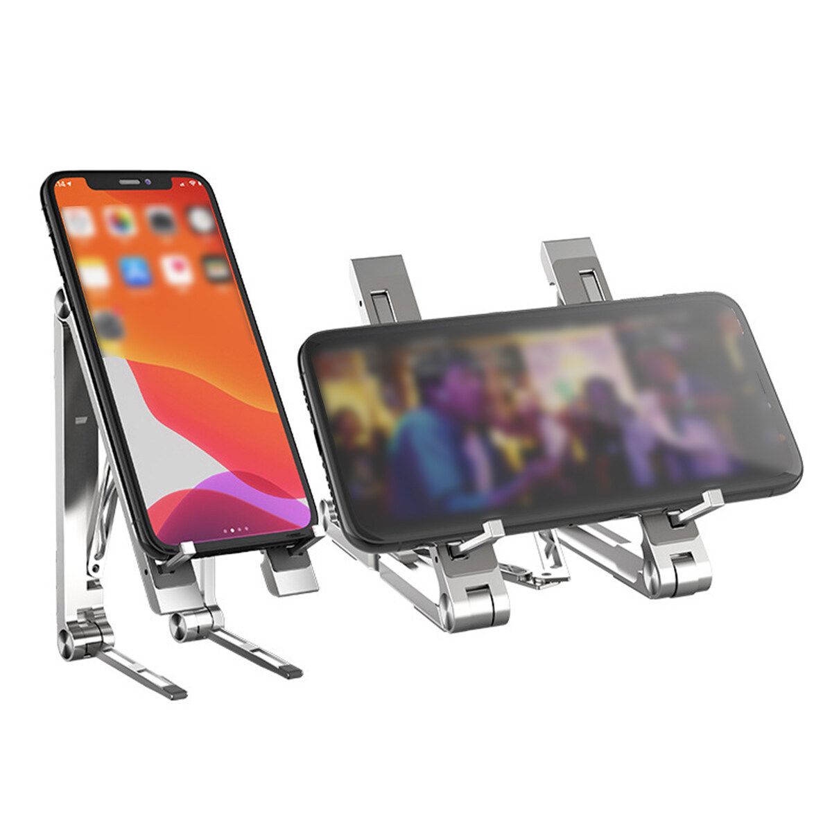 3 IN 1 Laptop Stand, Laptop Holder Riser Portable Adjustable Computer Tablet Stand, Aluminum Alloy Foldable Laptop Stand Compatible MacBook More 10-15.6" Laptops & Tablet(Silver) Silver