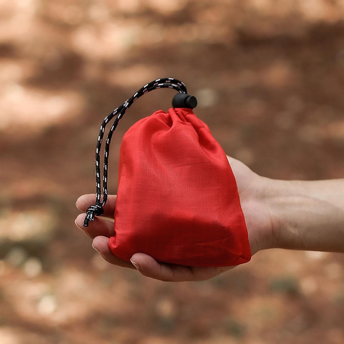 Drawstring Pouch Light Torch Rope Tools Sundries Drawstring Bag Red