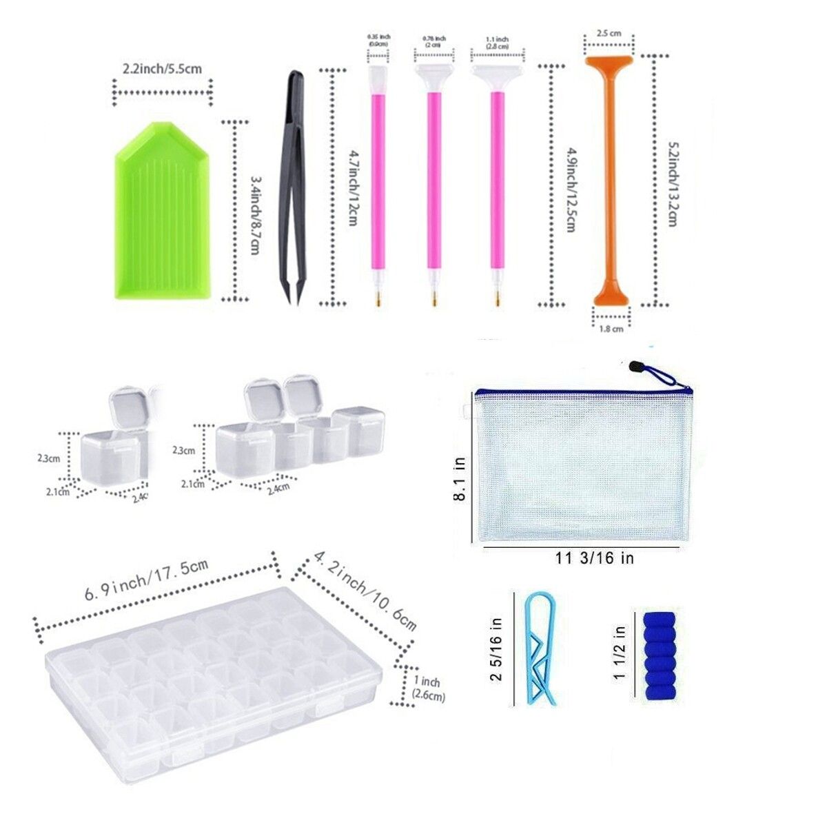 58PCS Diamond Tools Kit 5D Embroidery Accessories Set