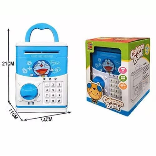 Electronic ATM Piggy Bank Money Safe Box For Kids - Blue