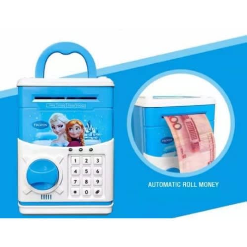 Electronic ATM Piggy Bank Money Safe Box For Kids - Blue