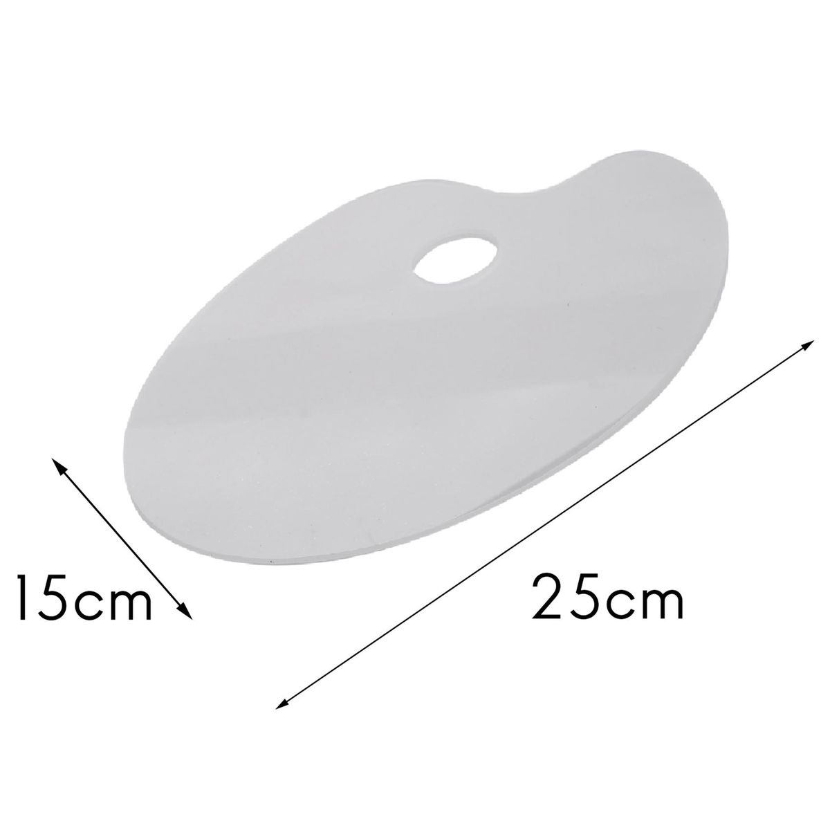 2 Pack Clear Acrylic Paint Palette 10 x 6 Inches Art