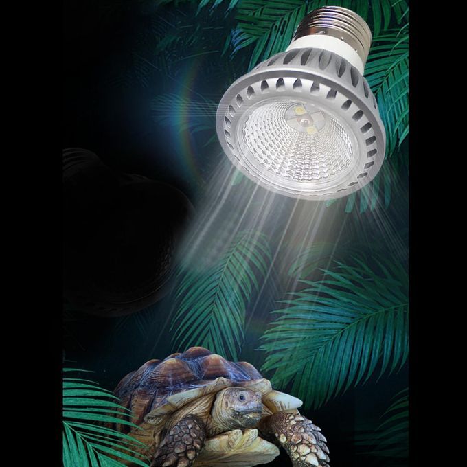 5W Reptile Heating Light Full Spectrum Lizard UVA Uvb Appetite Silver