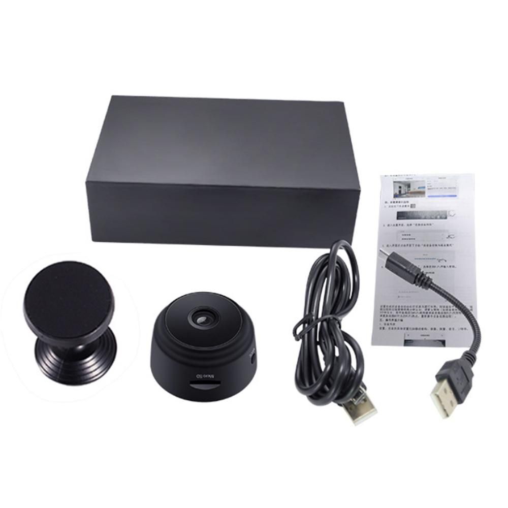 A9 1080P Wireless Camera Night Vision Motion Detection 150 Degrees Wide Angle Home Security Camera (Black)