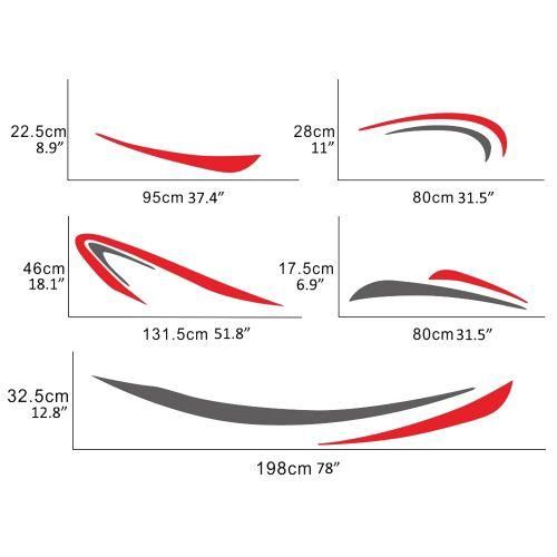 RV Motorhome Universal Body Sticker DIY Stripes Image Decal