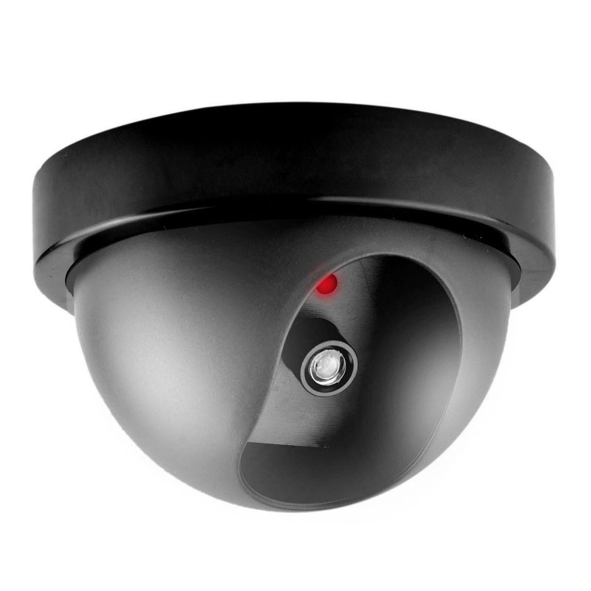 2 PCS Fake Security Camera Dome Dummy Camera Simulated Surveillance Camera with Flashing Light for Home Business Warning Security