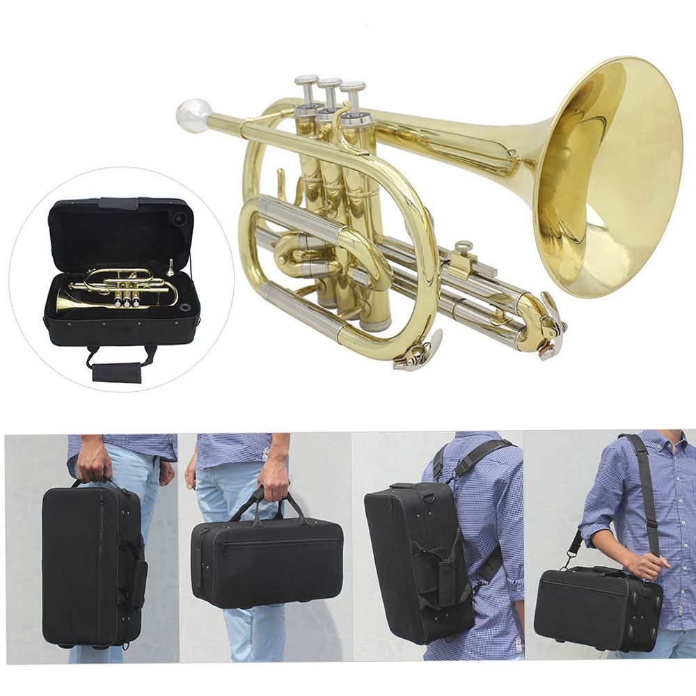 Professional Bb Flat Cornet Brass Instrument With Carrying