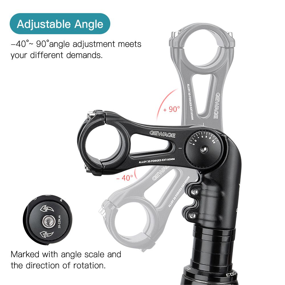 Adjustable Bike Stem Handlebar Stem Fits 31.8mm Handlebar