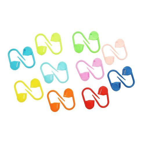 120Pcs Colorful Knitting Stitch Markers Crochet Hooks Nappy Pin Holder