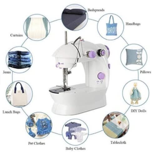 Mini Sewing Machine With Foot Pedal - Electric & Battery Operated.