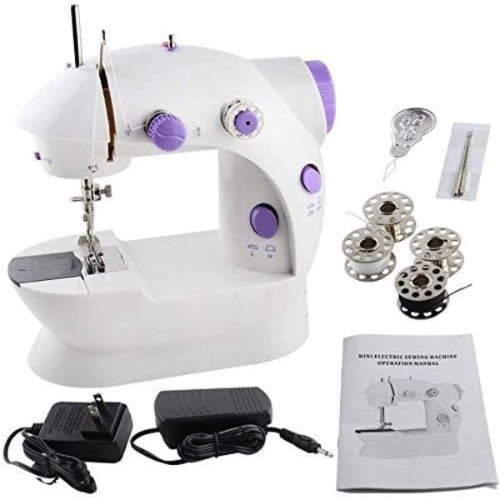 Mini Sewing Machine With Foot Pedal - Electric & Battery Operated.