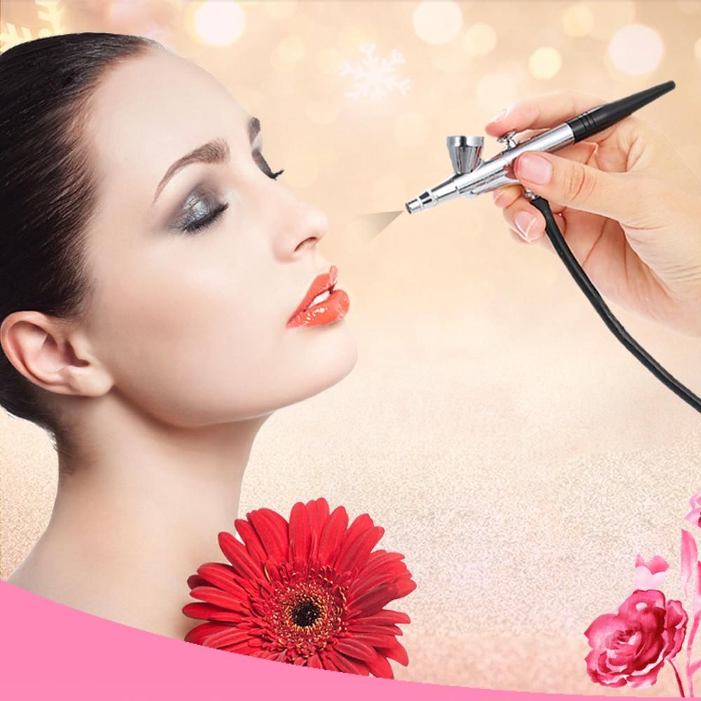 Basic Airbrush System Professional Art Beauty Face Painting Makeup Cosmetic Starter Kit with Mini Air Compressor