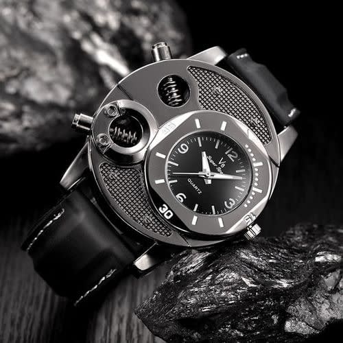 V8 Super Speed Big Face Men's Speedy Wristwatch- Black