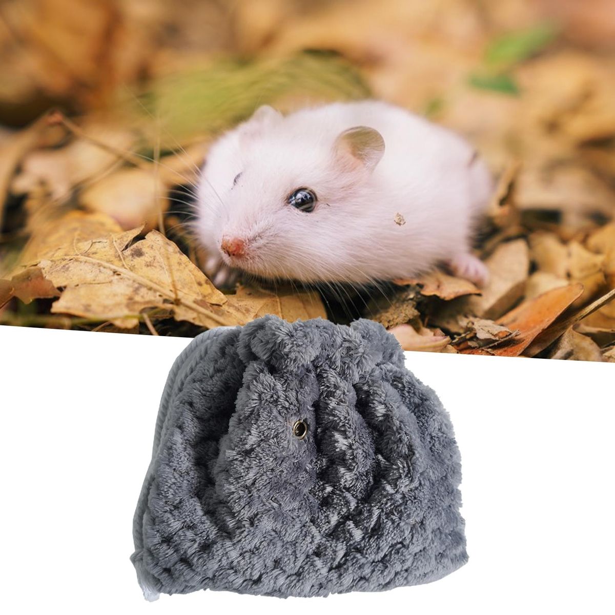 Hamster Harness Bag Small Pet Carrying Bag Light Grey