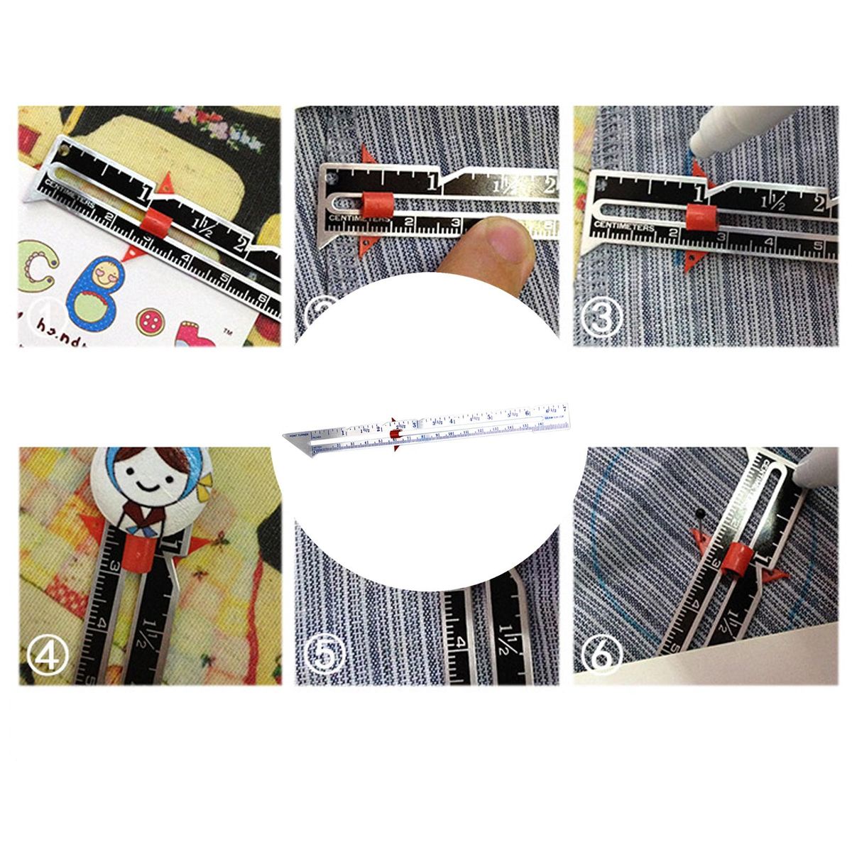 Machine Seam Gauge Ripper Measuring Seam Thread Cutter