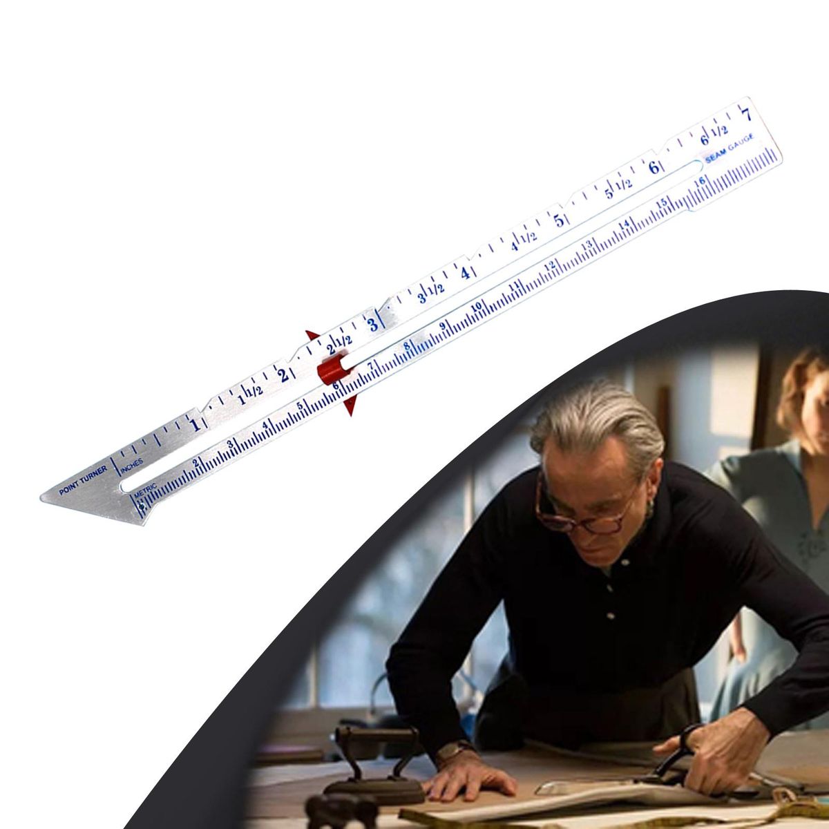 Machine Seam Gauge Ripper Measuring Seam Thread Cutter
