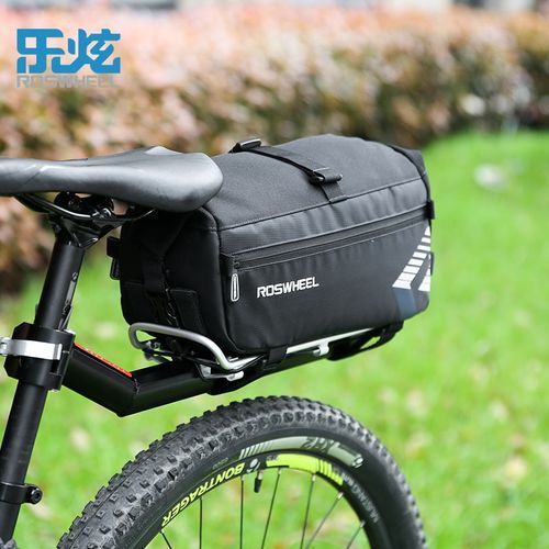 ROSWHEEL Mtb Bike Bag Bicycle Trunk Bag Cycling Bycicle Cycle Bags Rack Bag Accessories 6L Capacity Waterproof(#Blue)