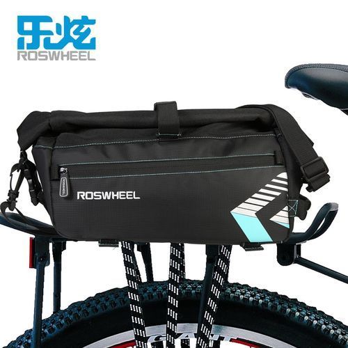 ROSWHEEL Mtb Bike Bag Bicycle Trunk Bag Cycling Bycicle Cycle Bags Rack Bag Accessories 6L Capacity Waterproof(#Blue)