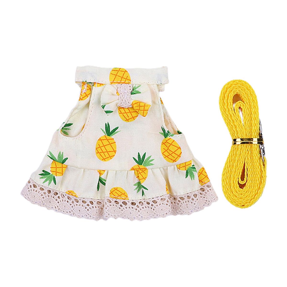 1 Set Pet Dress Leash Pink Snowflake Blue Stars Chest Harness Yellow