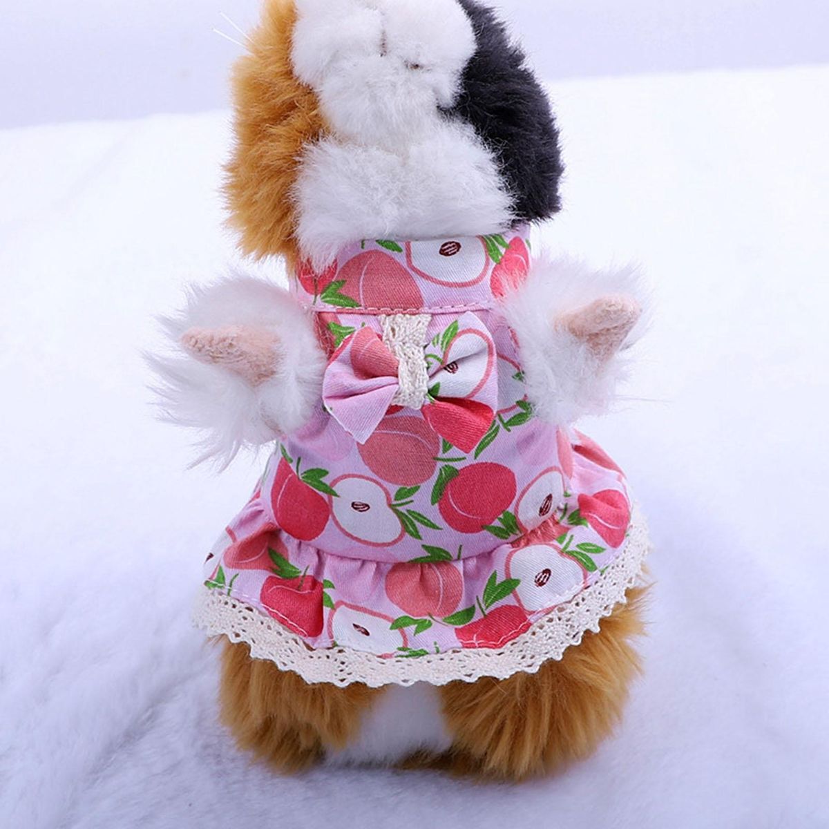 1 Set Rabbit Clothes Leash Pineapple Print Pet Rabbit Hamster Costume Leash Pink