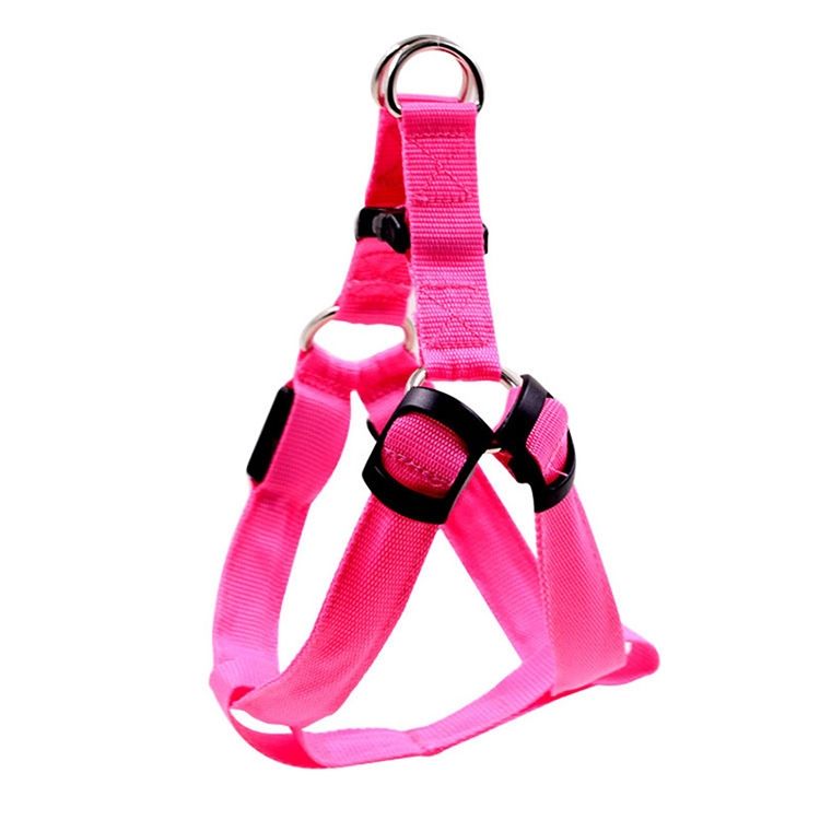 LED Light Pet Harness Nylon Cat Dog Chest Strap Leash,