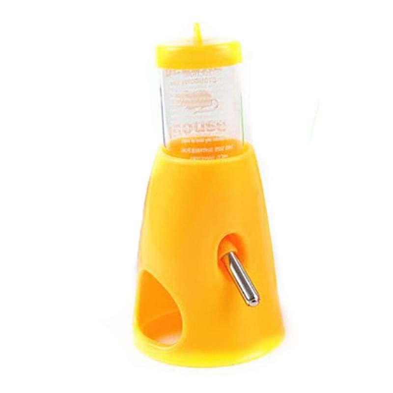 Hamster Water Bottle 80ml Pet Automatic Drinking Bottle (Yel