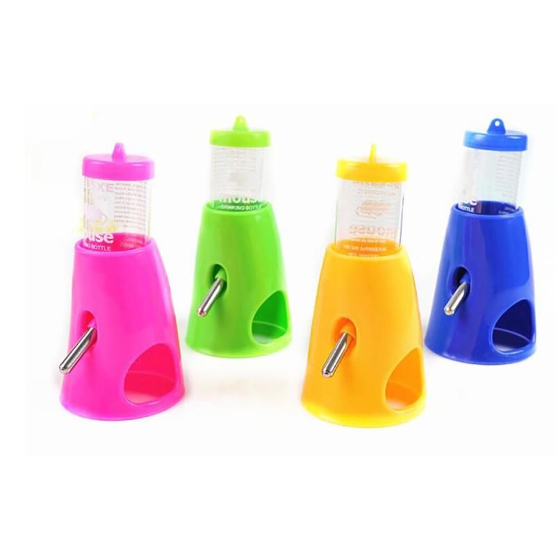Hamster Water Bottle 80ml Pet Automatic Drinking Bottle (Yel