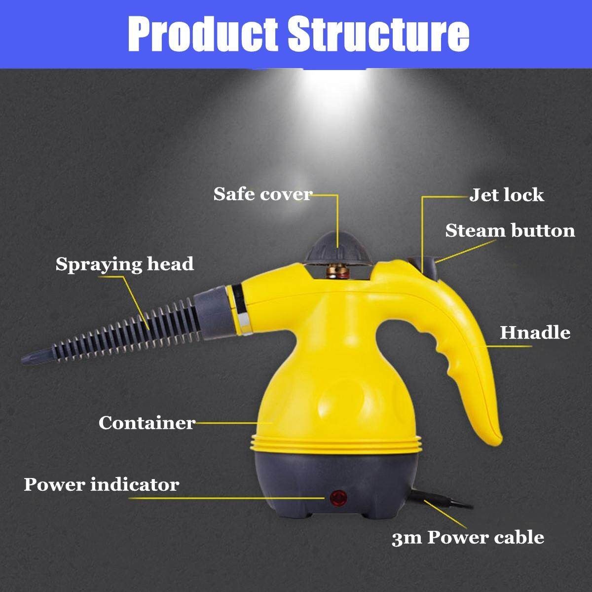Portable 1050w Handheld Handy Steam Cleaner Mop Floor Steamer Washer
