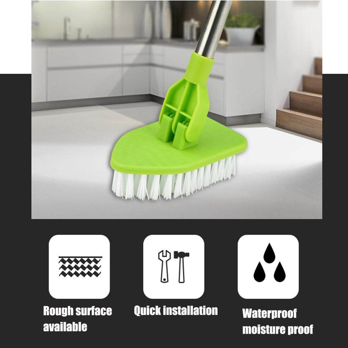 Telescopic Home Window Glass Scrubber Bathtub Cleaner Kitchen Brush With 3 Pads