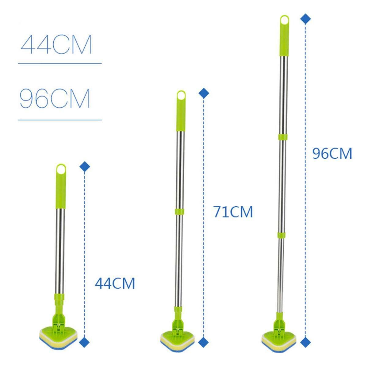 Telescopic Home Window Glass Scrubber Bathtub Cleaner Kitchen Brush With 3 Pads