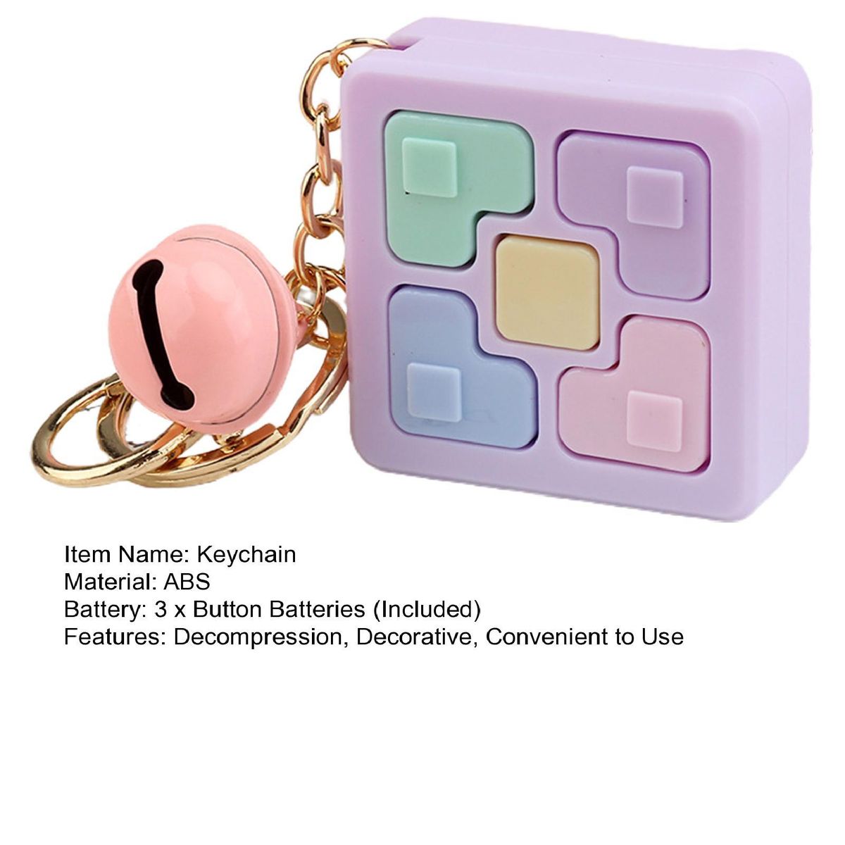 Keychain Ornament Block Game Machine Keychain Ornament Purple