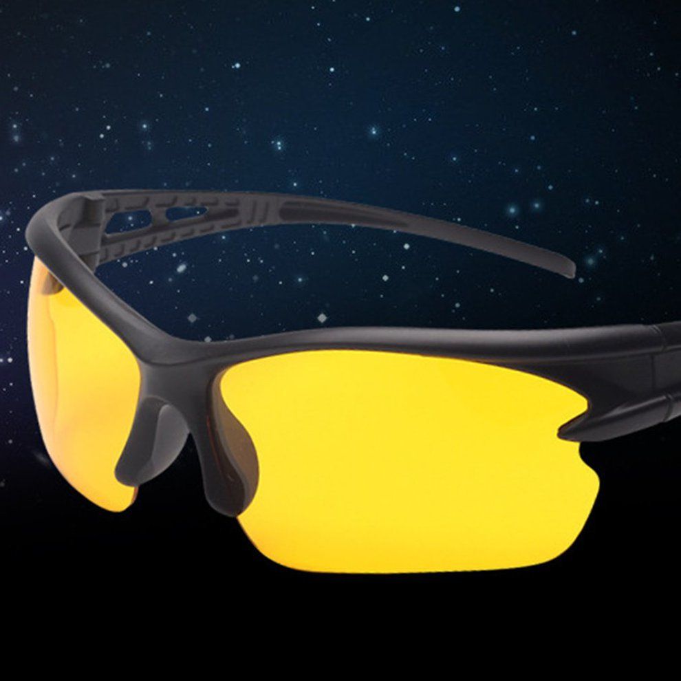 Men's Explosion-proof Sunglasses Outdoor Riding Glasses Bicycle Sunglasses Black Frame Night Vision