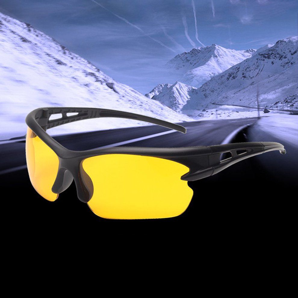 Men's Explosion-proof Sunglasses Outdoor Riding Glasses Bicycle Sunglasses Black Frame Night Vision